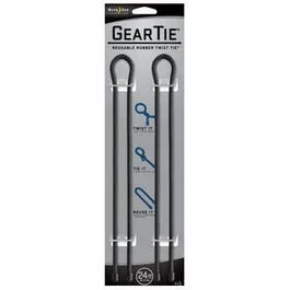 2-Pack 24-Inch Gear Tie, Black