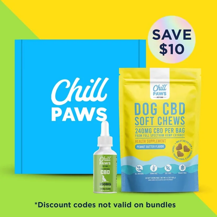 250MG FULL SPECTRUM CBD OIL + 240MG CBD DOG SOFT CHEWS PEANUT BUTTER FLAVOR
