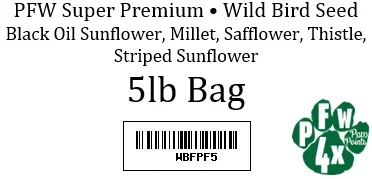 5# PFW Super Premium Wild Bird Seed Food Mix