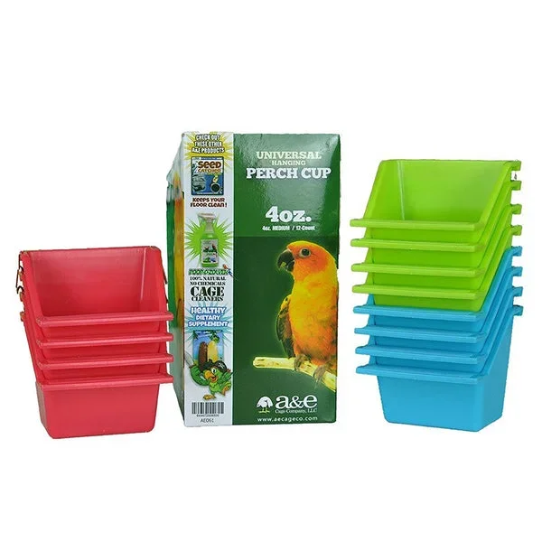 A&E Cage Companion Bird Universal Food/Water Cups 4oz
