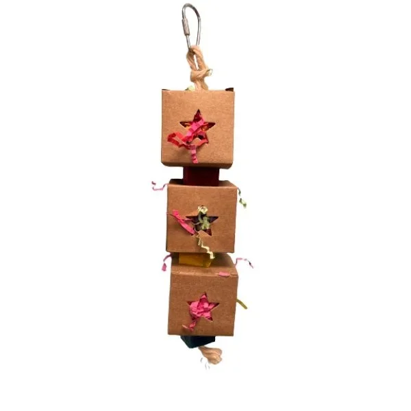 A&E Cage Company Happy Beaks Star Shred and Seek Bird Toy – Medium