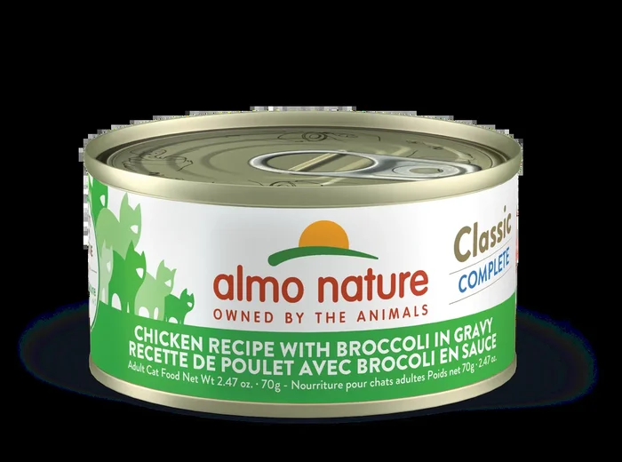 Almo Nature Classic Complete Chicken Recipe with Broccoli in gravy
