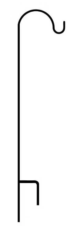 American GardenWorks Tall Single Shepherd Hook