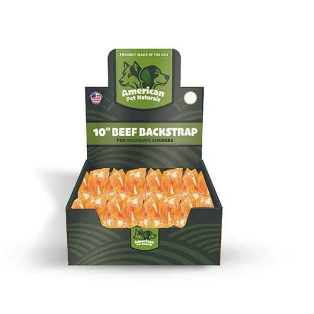 American Pet Naturals Grain-Free Beef Backstrap Natural Dog Treats – 5 Inch – 50 Pieces