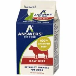 Answers Frozen Dog Food Detailed Beef – 1 lb
