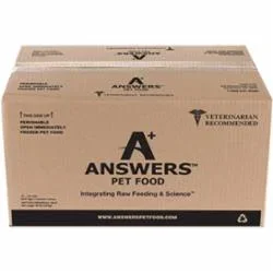 Answers Frozen Dog Food Detailed Patties Turkey – 20 lbs Bulk – Case of 40