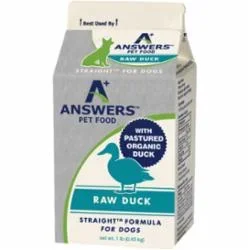Answers Frozen Dog Food Straight Duck – 1 lb