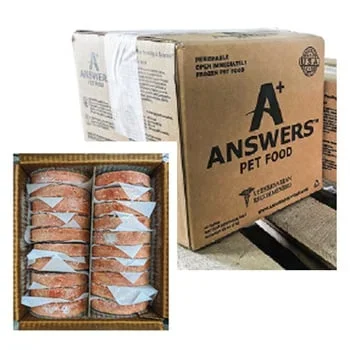 ANSWERS Frozen Raw Mighty Patties Dog Food Chicken 20 LB. Bulk