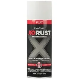 Anti-Rust Enamel Paint & Primer, White Flat, 12-oz. Spray