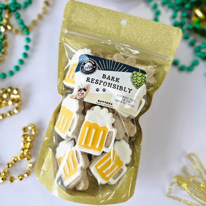 Bark Responsibly Beer Dog Treat Bag