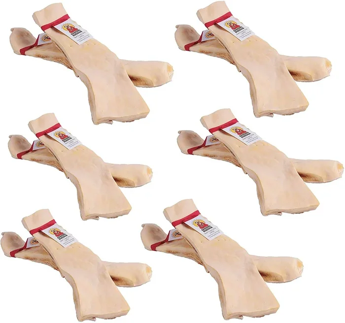 Barking Buddha Beef Cheek Slice Natural Dog Chews – 12 Inch – 12 Count