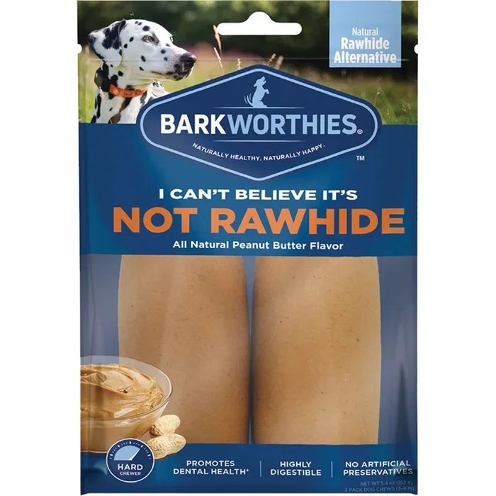 Barkworthies I Can’t Believe It’s Not Rawhide Rolls Peanut Butter Small – 2 ct