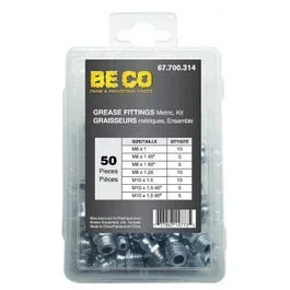 BE Grease Fitting Kit Metric 50 Piece