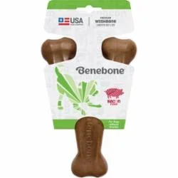 Benebone Dog Chews Wishbone Chew Bacon – Medium