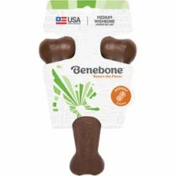 Benebone Dog Chews Wishbone Chew Peanut Butter – Medium