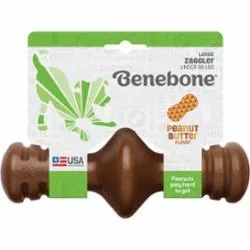 Benebone Dog Chews Zaggler Peanut Butter – Large