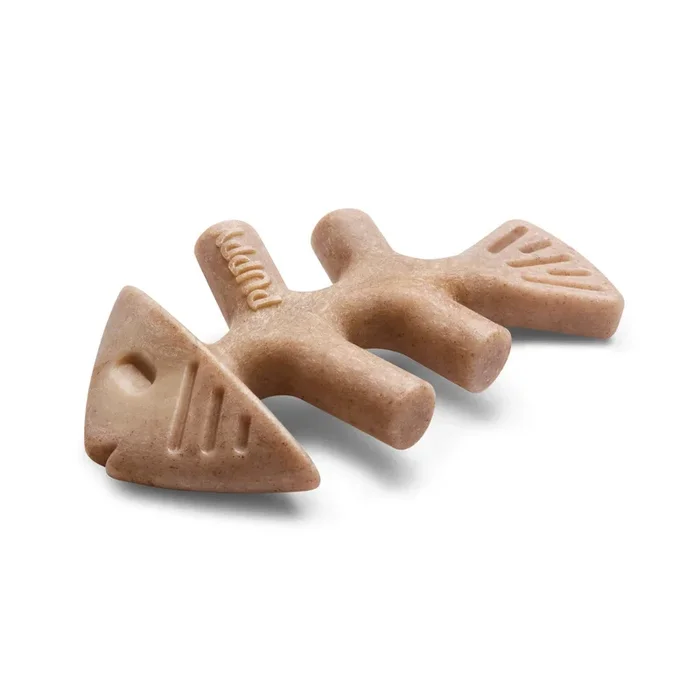 Benebone Fishbone Made in USA Real Fish Salmon Flavored Durable Chew Dog Toy