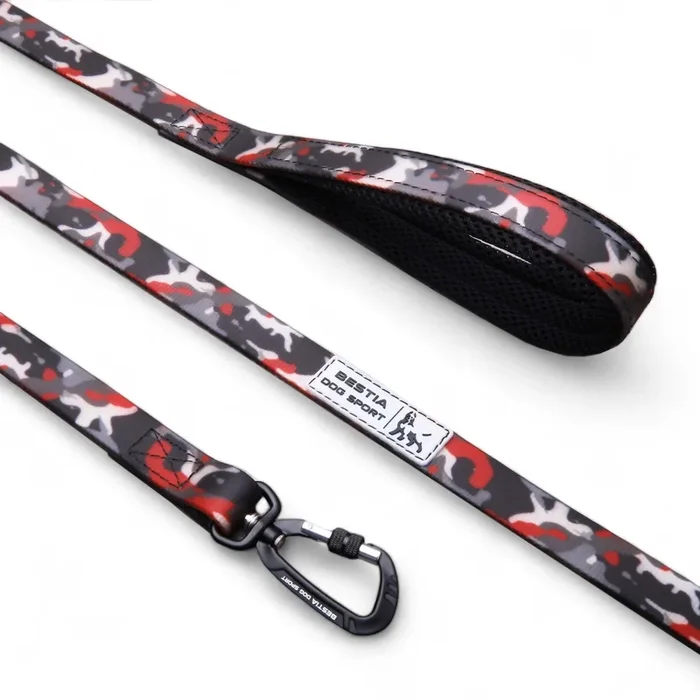 Bestia Dog Sport Guinzaglio tattico Rosso Camo