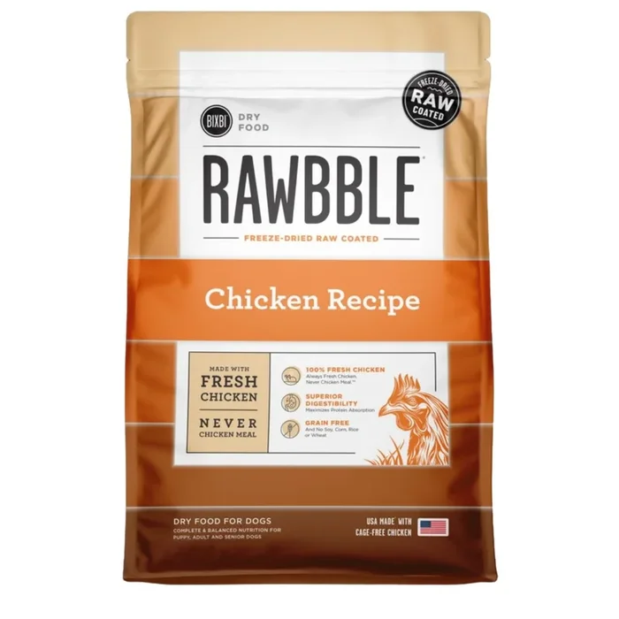 Bixbi Rawbble Dry Dog Food – Chicken – 24lb Bag
