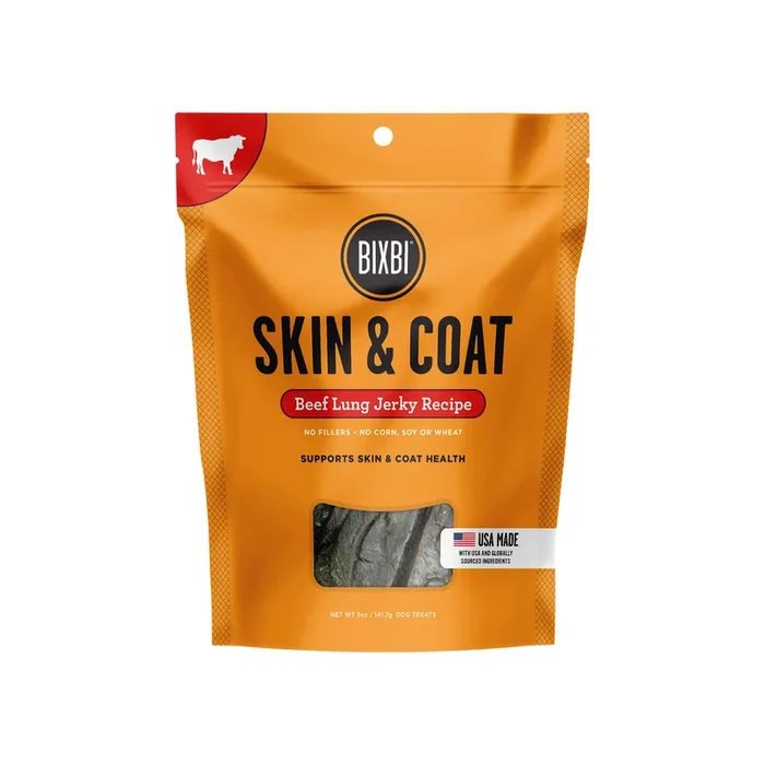 BIXBI Skin and Coat Jerky Treats for Dogs