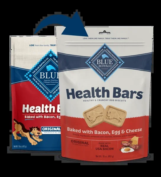 Blue Buffalo Health Bars Baked with Bacon, Egg and Cheese Dog Treats