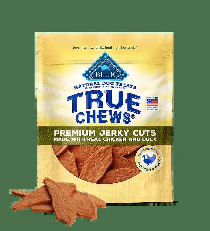 Blue Buffalo True Chews Premium Jerky Cuts with Real Chicken and Duck Dog Treats