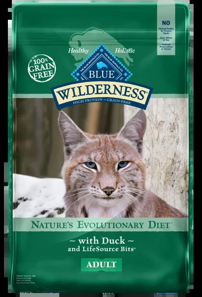 Blue Buffalo Wilderness Grain Free Natural Duck High Protein Recipe Dry Cat Food
