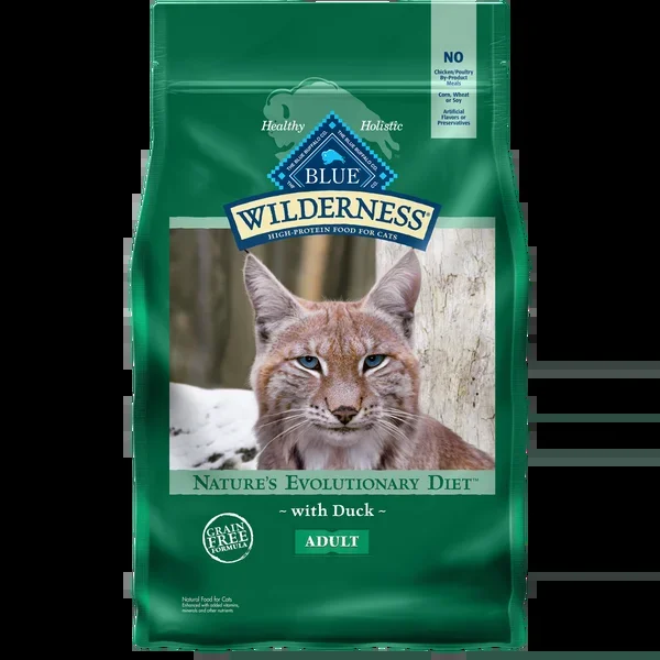 Blue Buffalo Wilderness High Protein, Natural Adult Dry Cat Food, Duck 5 lb.