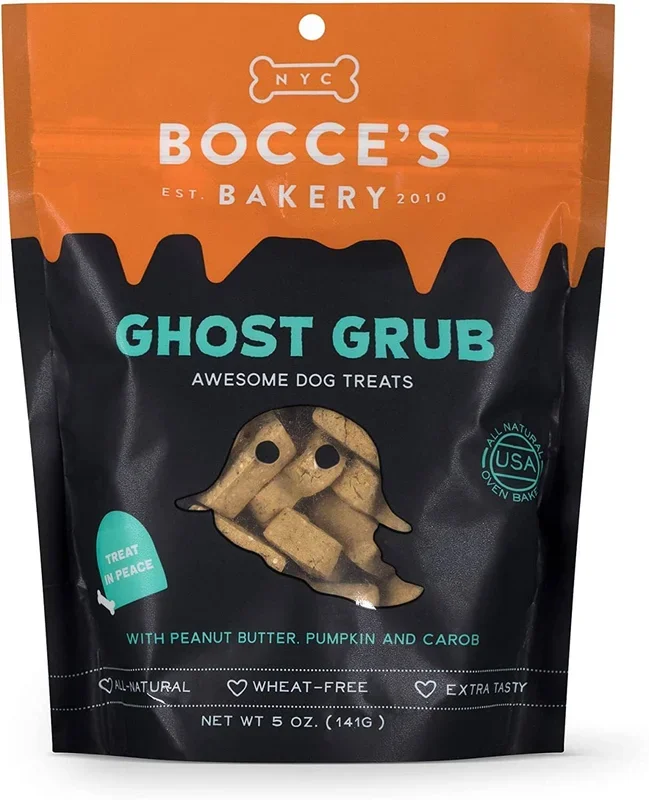 Bocce’s Bakery Ghost Bites Dog Biscuits – 5 Oz