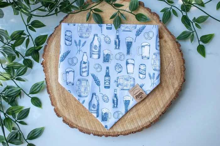 Boozy Pups – Dog Bandana Tie-On with Snap Buttons
