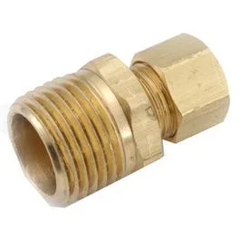 Brass Connector, 5/8-In. Compression x 1/2-In. Male Pipe Thread