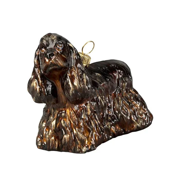 Brown cocker spaniel ornament