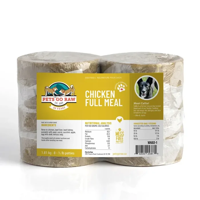 BULK Pets Go Raw Chicken Full Meal 24 lb