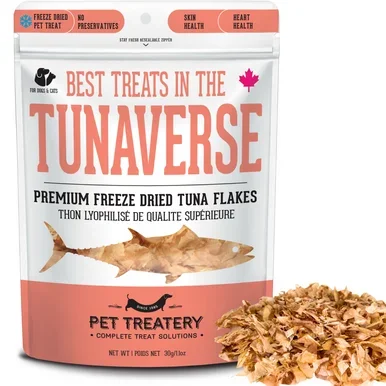 [Canada Only]Best Treat in the Tunaverse – Premium Freeze Dried Tuna Flakes Treat For Dogs & Cats