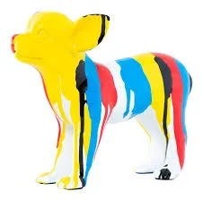 Chihuahua Splatter Art Statue