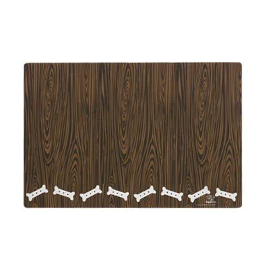Chocolate Biscuit Wood Grain Dog Placemat