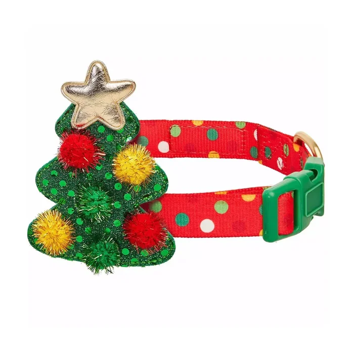 Christmas Holiday Tree Collar w/ Tree Charm*