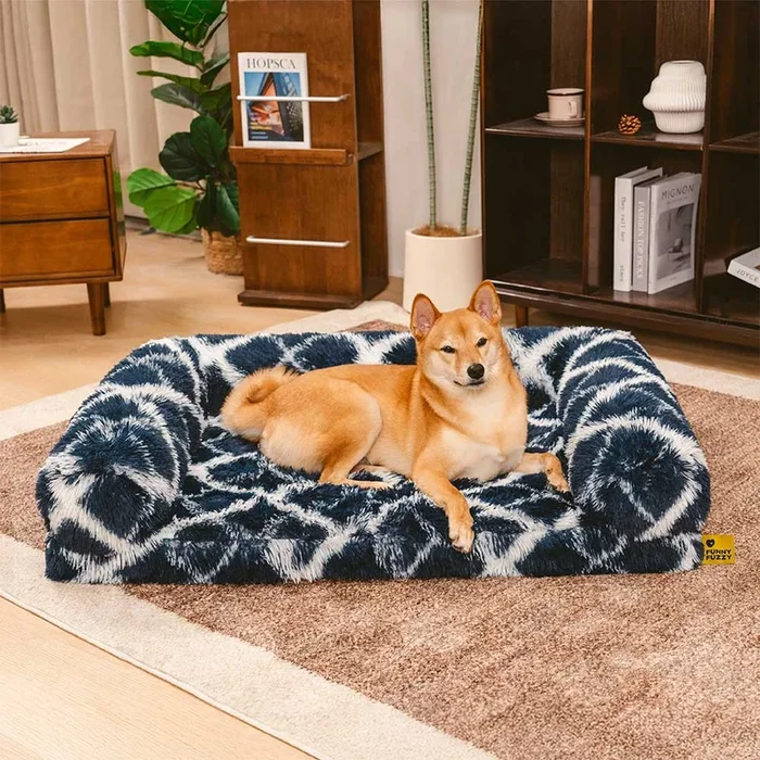 Classic Plaid Orthopedic Bolster Dog Sofa Bed – Cozy Comfort