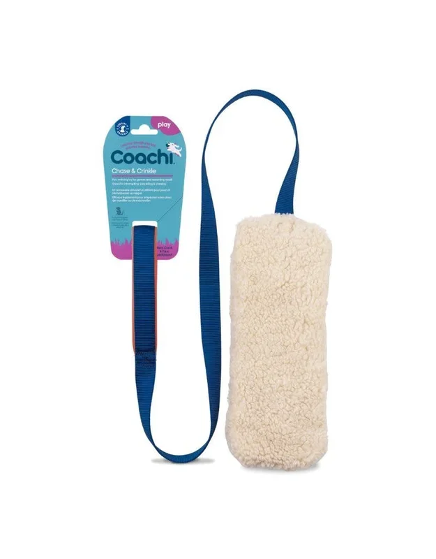 COACHI Chase Crinkle Faux Lambswool Dog Toy