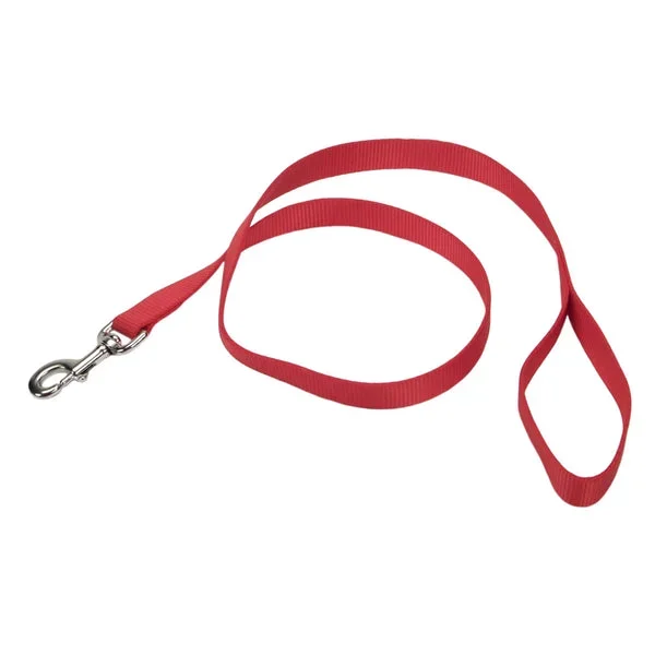 Coastal® Single-Ply Dog Leash, Red 5/8″ x 6′