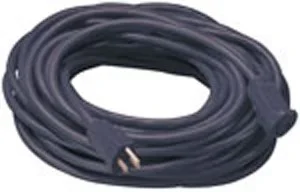 Coleman Cable Systems Vinyl Outdoor Extension Cord, Black 15′