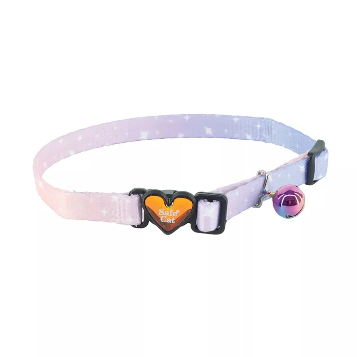 Costal Safe Cat Heartbreaker Adjustable Cat Collar with Breakaway Heart Buckle – 3/8″ x 8-12″ – Shining Diamond