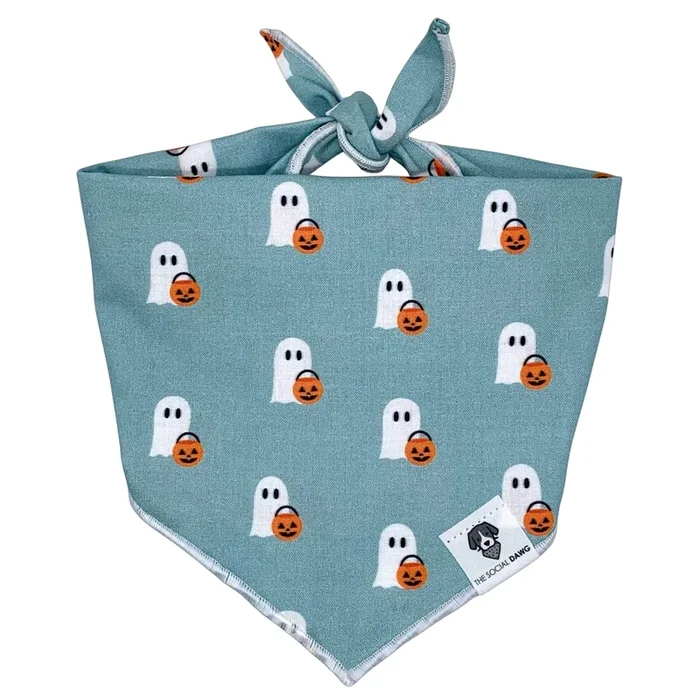 Cute Ghosts Halloween Tie-On Dog Bandana