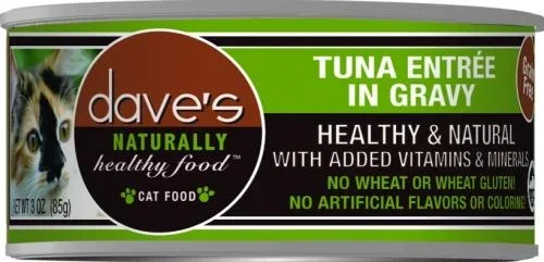 Dave’s Naturally Healthy Tuna Entre in Gravy Canned Cat Food