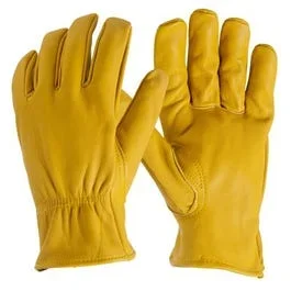 Deerskin Gloves, Elastic Wrist, Men’s Large