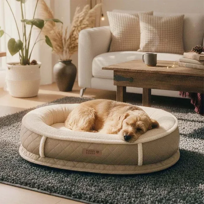 Deluxe Faux Leather & Plush Removable Orthopedic Donut Dog Bed – WarmNest