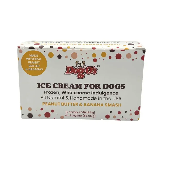 Dog-os Frozen Ice Cream Dog Treat, Peanut Butter and Banana Smash, 12 Ounces, 4 Pack – Not Available