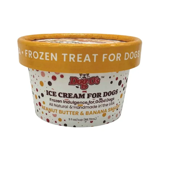 Dog-os Frozen Ice Cream Dog Treat, Peanut Butter and Banana Smash, 3 Ounces – Not Available For Deli