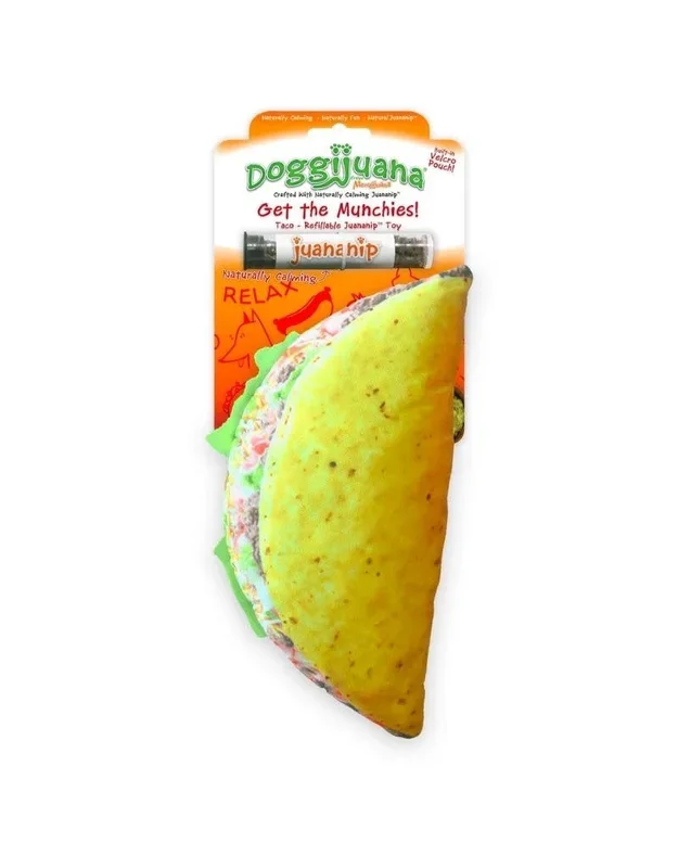 DOGGIJUANA Get the Munchies Refillable Taco Dog Toy