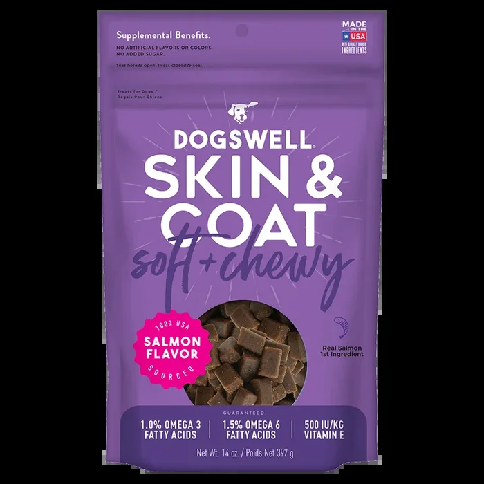 Dogswell Soft & Chewy Skin & Coat Salmon Dog Treats